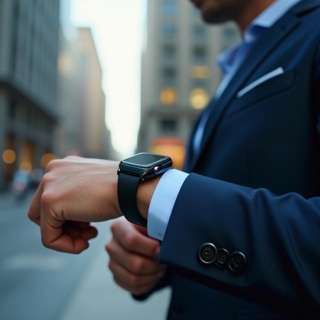 Businessman using contactless pay